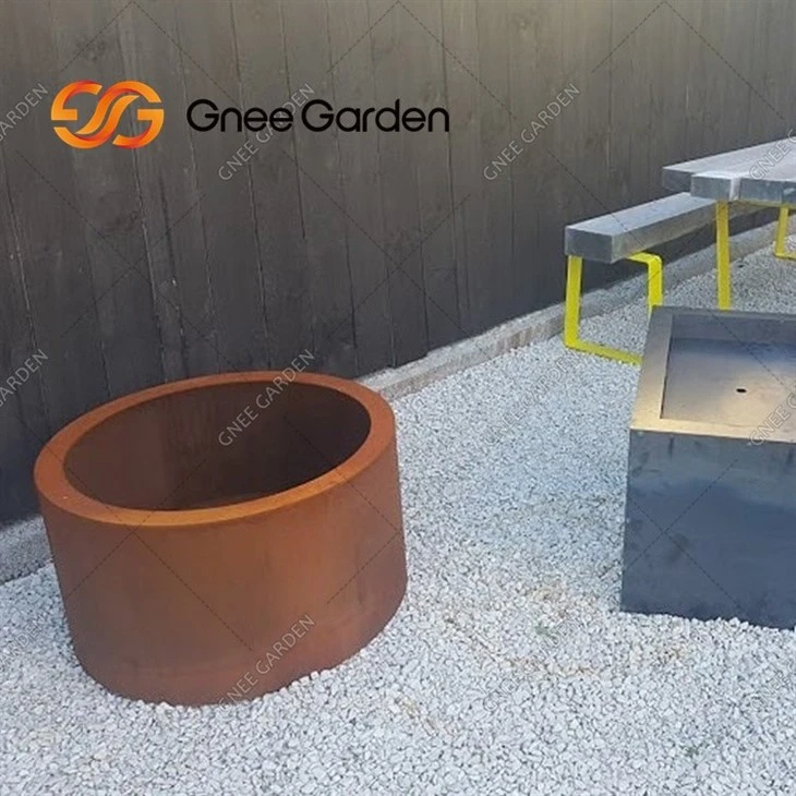Camping Portable Outdoor Corten Steel Wood Burning Fire Pit Bowl