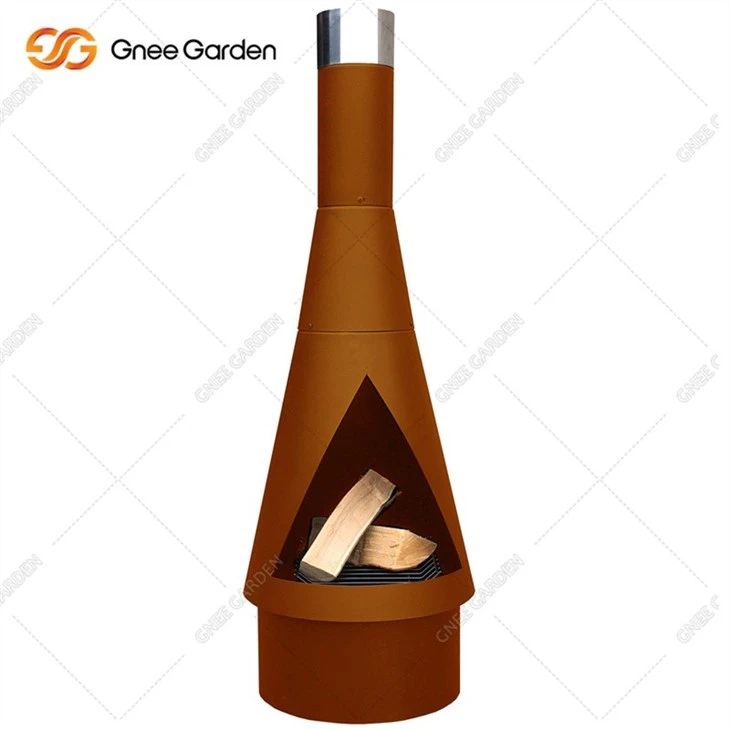 Custom Corten Steel Outdoor Firepalce
