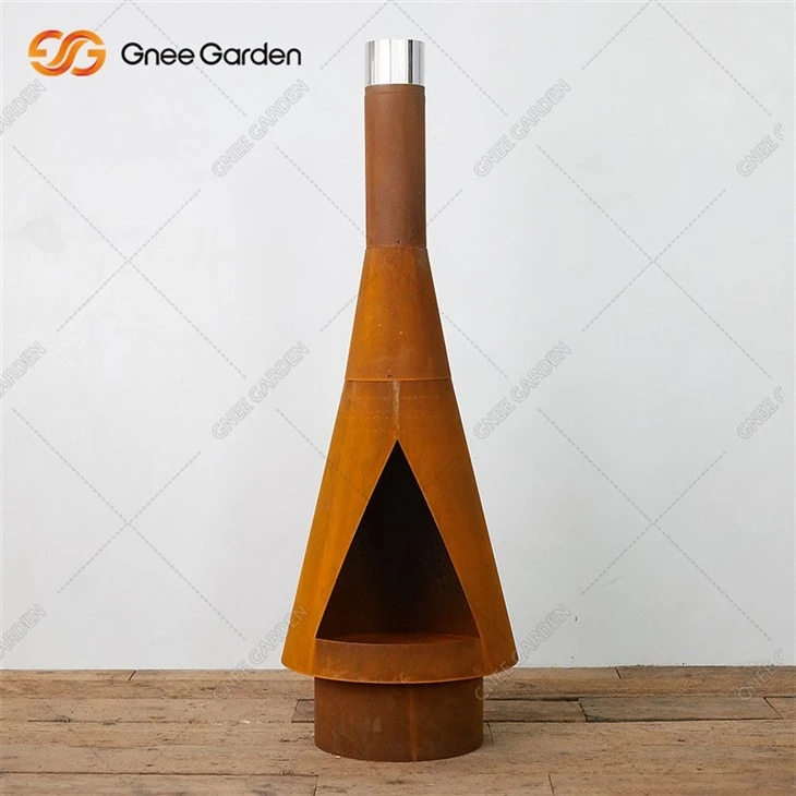 Custom Corten Steel Outdoor Firepalce