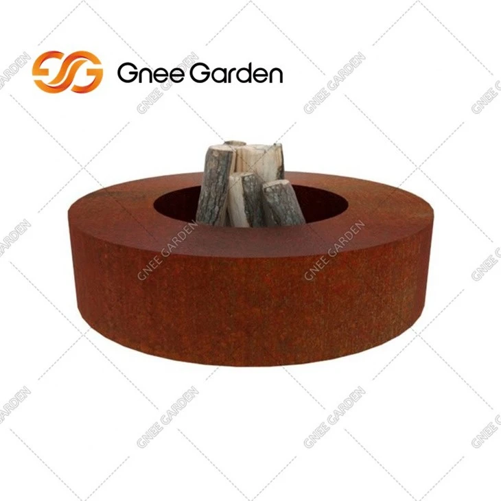 Heavy Duty Large Outdoor Fireplace Metal Corten Steel Rusty Fire Pit