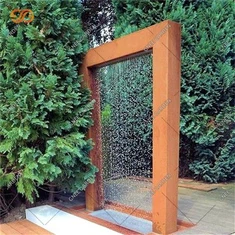 Corten Steel Water Feature 야외 정원
