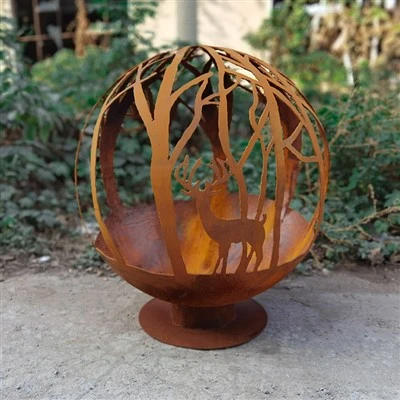 크기 Corten 강철 정원 레이저 절단 그릇 구덩이 옥외 야영을 주문을 받아서 만드십시오
