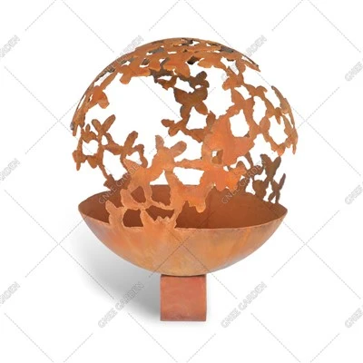 공장 공급 업체 골동품 금속 히터 Corten Steel Fire Sphere