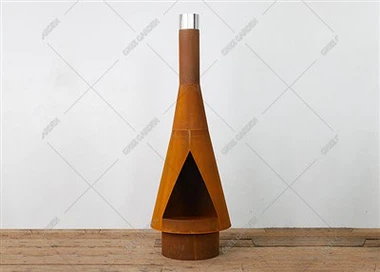 독립형 야외 벽난로 장작 벽난로