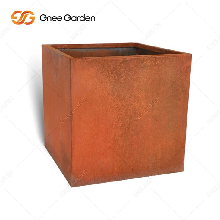Corten Steel 간단한 화분 야외 화분