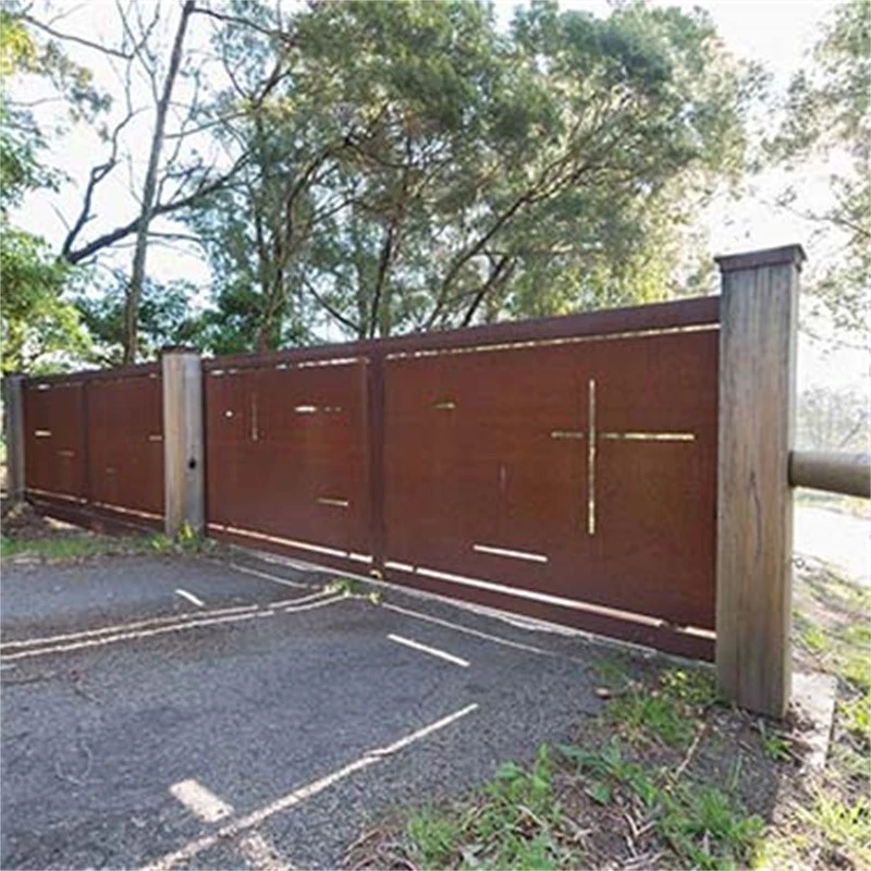Minimalist Corten Steel Entry Gate Minimalist Corten Steel Entry Gate
